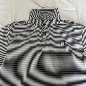 Under armor striped polo EUC